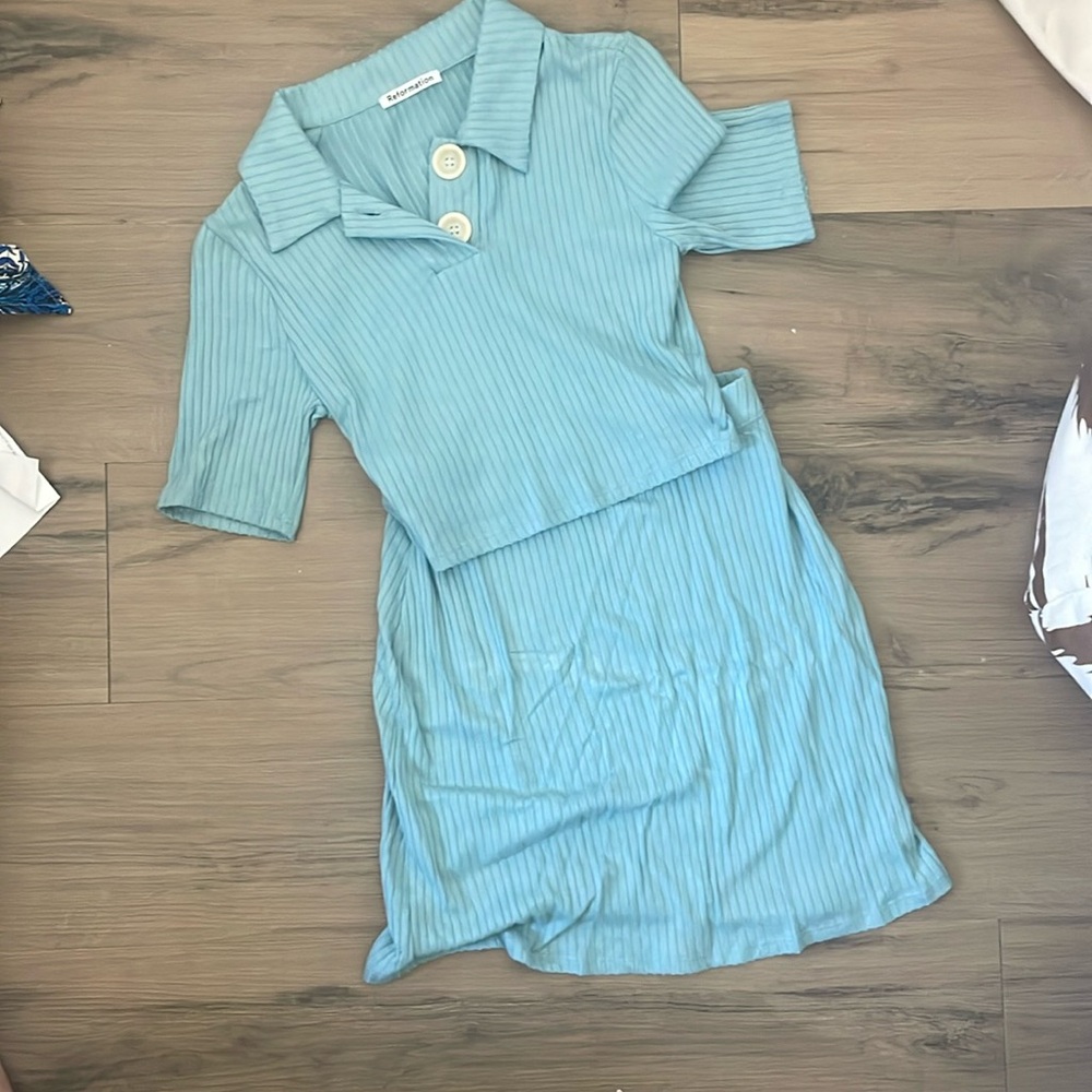 Reformation never worn matching set